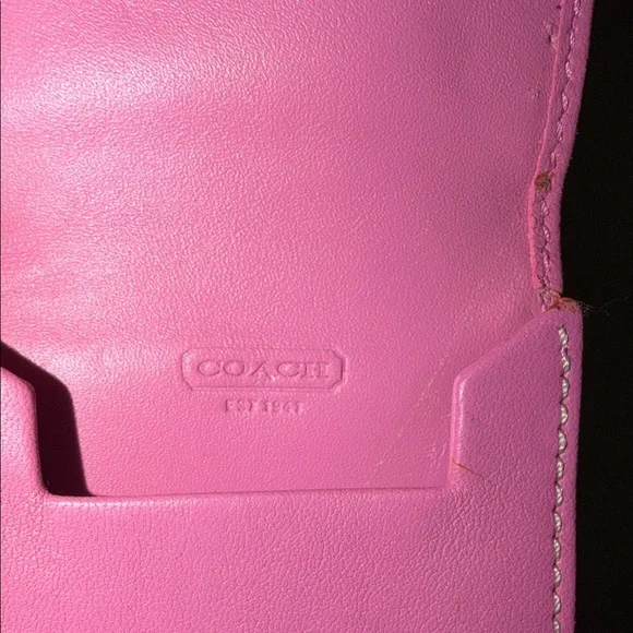 COACH Pink Leather Wallet pouch - Picture 5 of 5